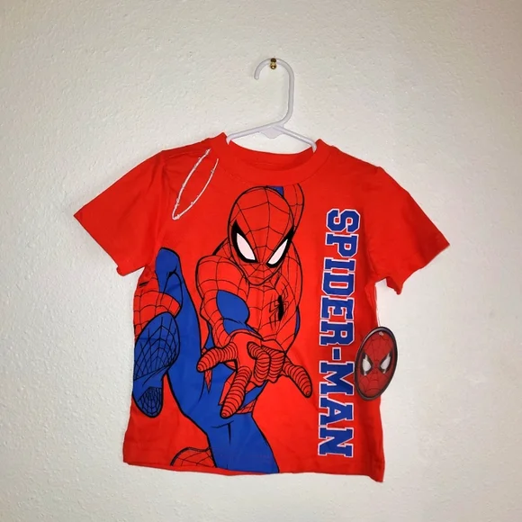 Marvel Spiderman Graphic Toddler Boy Short Sleeves T-shirt Top NWT Red Size 2T - Picture 5 of 12